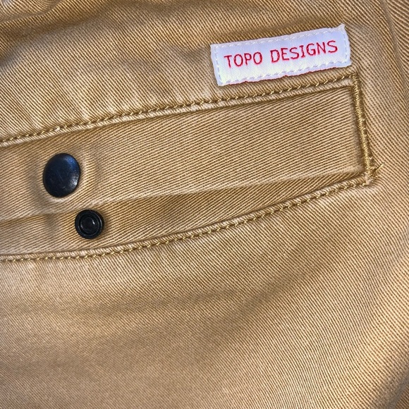 Men’s Topo Designs Tan khaki Mountain shorts Size Large - Picture 4 of 4